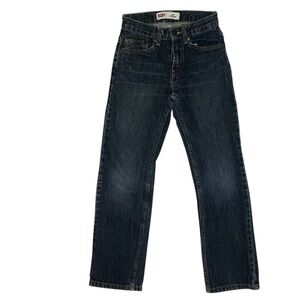Levi's 505 Straight Jeans Youth Boys Size 12 Slim (24x26)
Dark Wash Denim